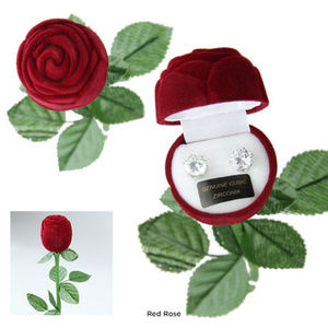 Bret Roberts 8mm Cubic Zirconia Earrings Red